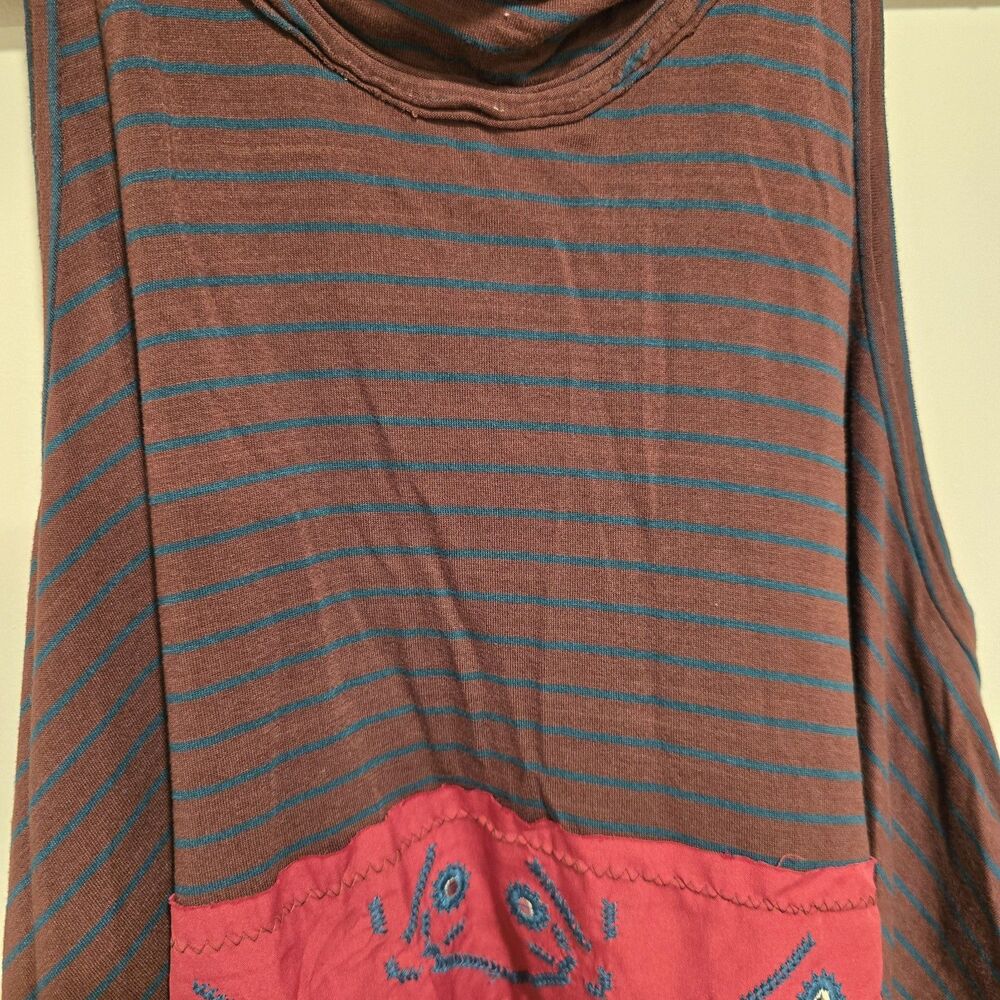 NWT Free People North South Tank Top Embroidered w Shiny Discs Size XS Y2K Boho - Picture 11 of 11